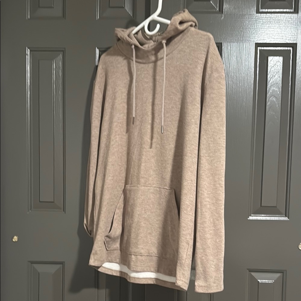 Men's Beige Hoodie Sweater